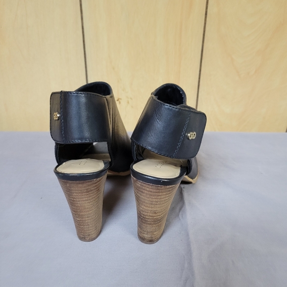 Cole Haan Leather Peep Toe Booties - Picture 6 of 9